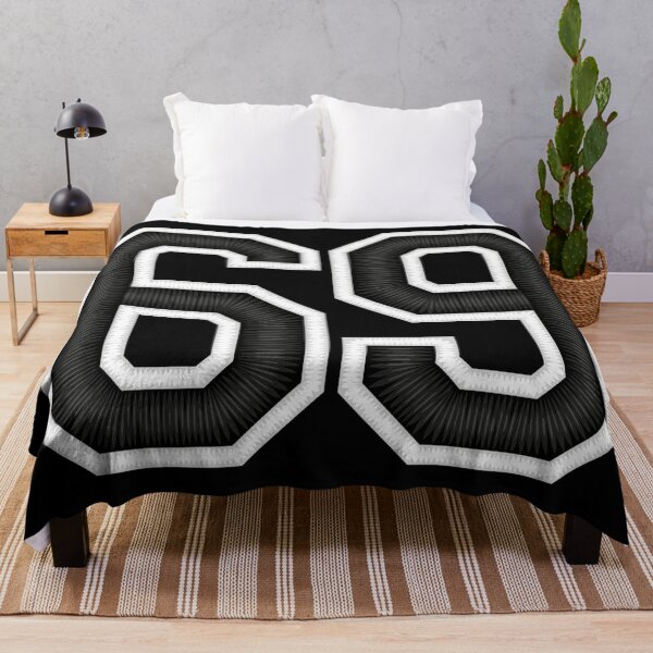 Item preview, 69 Black Jersey Sports Number sixty-nine Football 69 designed and sold by elhefe.