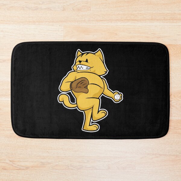 Item preview, Cat at Baseball with Catch glove designed and sold by Snabdesign84.