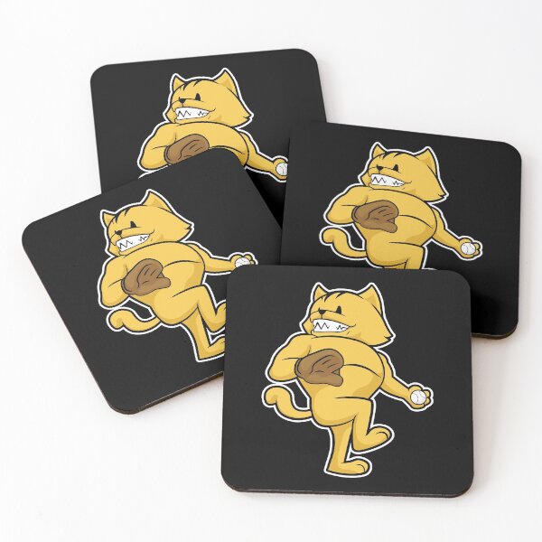 Item preview, Cat at Baseball with Catch glove designed and sold by Snabdesign84.