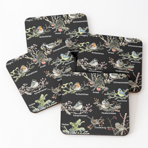 Item preview, Garden birds blackbird titmouse wren sparrow robin animal lover designed and sold by Ivyart24.