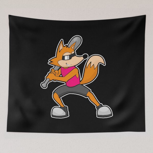 Item preview, Fox at Baseball with Baseball bat designed and sold by Snabdesign84.