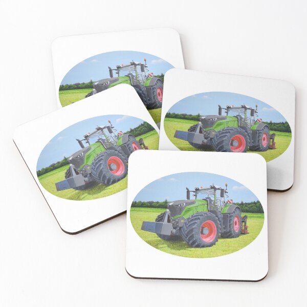 Item preview, Green Tractor in Field (oval) designed and sold by SandraWarmerdam.