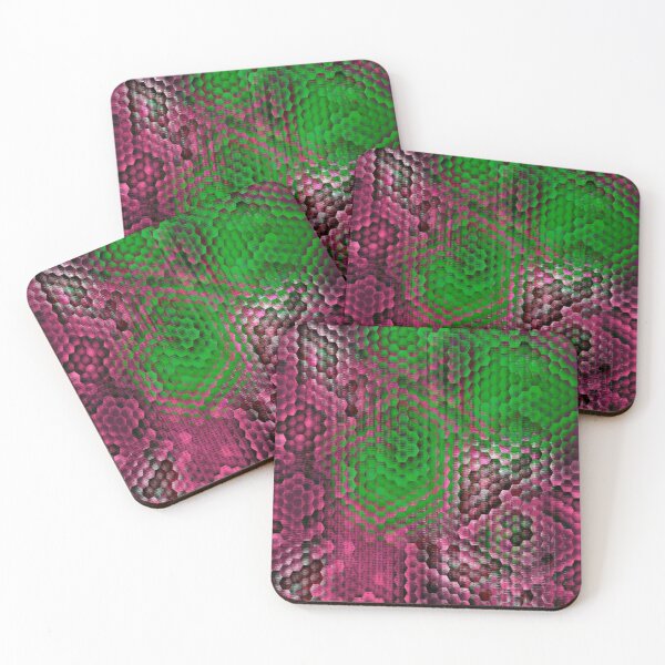 Item preview, Abstract Mini Honeycomb Geometric Pink/Green designed and sold by KevenTees.