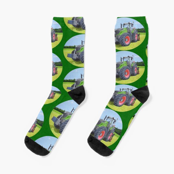 Vista previa del artículo con la obra «Tractor verde en campo (fondo verde)», diseñado y vendido por SandraWarmerdam.
