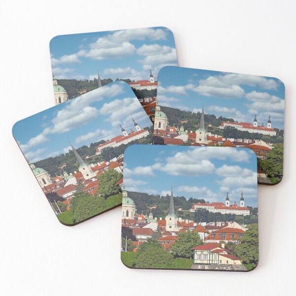 Item preview, old town Prague colorful buildings Czech republic designed and sold by goceris.