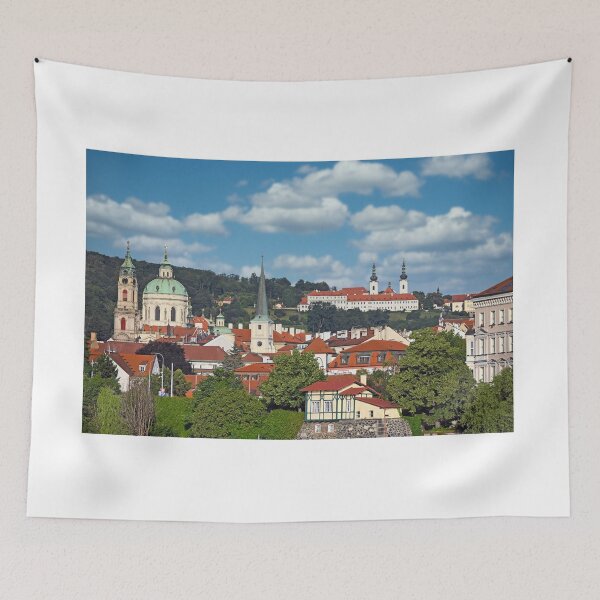 Item preview, old town Prague colorful buildings Czech republic designed and sold by goceris.