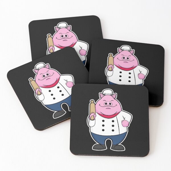 Item preview, Pig as Cook with Rolling pin designed and sold by Snabdesign84.