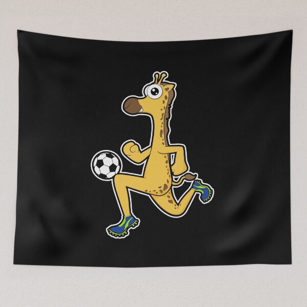 Artikelvorschau, Giraffe beim Fußball Sport entworfen und verkauft von Snabdesign84.