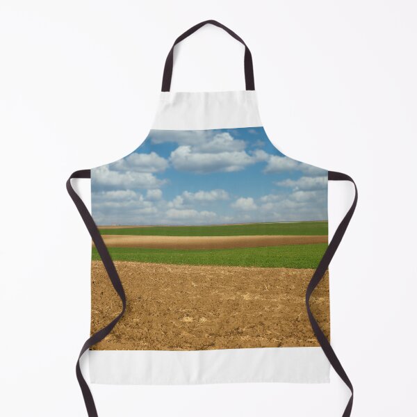 Item preview, plowed and young green wheat field landscape designed and sold by goceris.