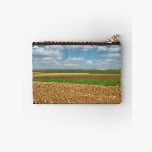 Item preview, plowed and young green wheat field landscape  designed and sold by goceris.