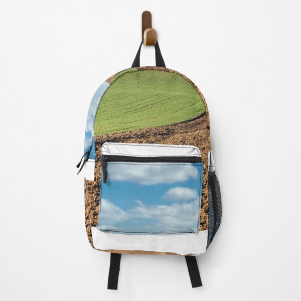 Item preview, plowed field and young green wheat landscape designed and sold by goceris.