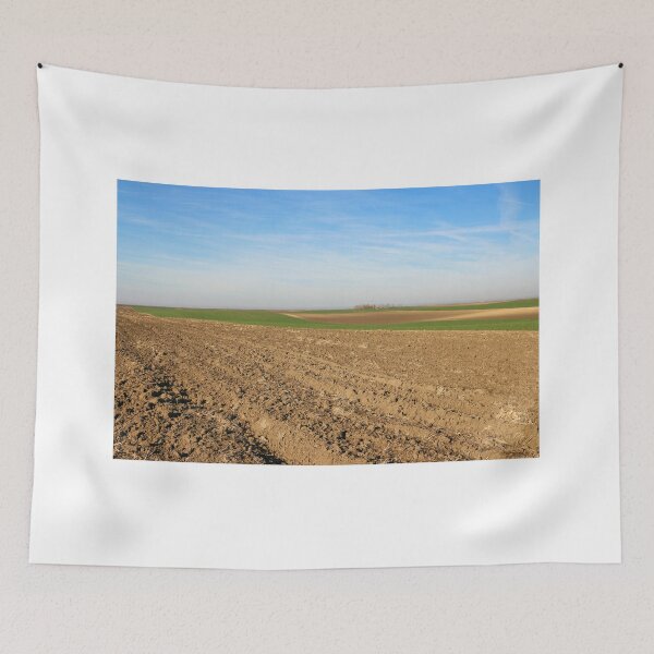 Item preview, plowed field spring season landscape  designed and sold by goceris.