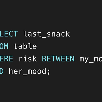 Artwork thumbnail, Funny SQL Query Last Snack by color-coder