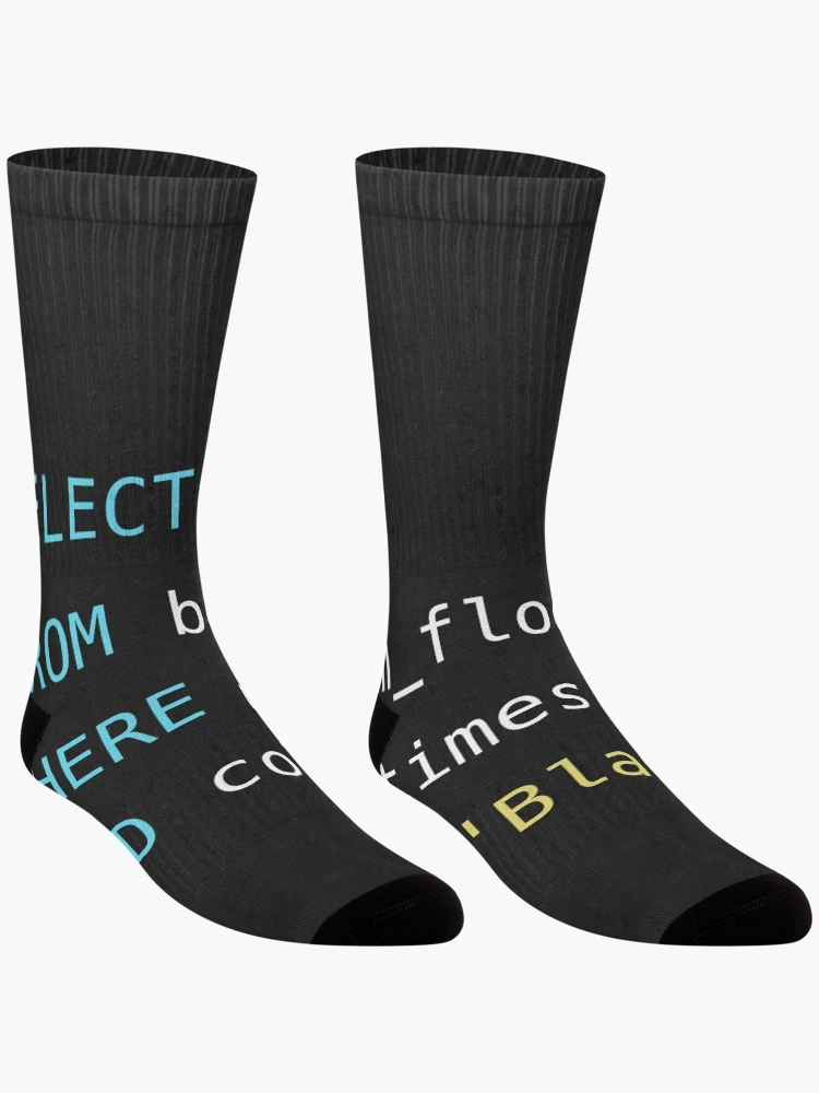 Thumbnail 3 of 5, Socks, Funny SQL Query Select Shirt designed and sold by color-coder.