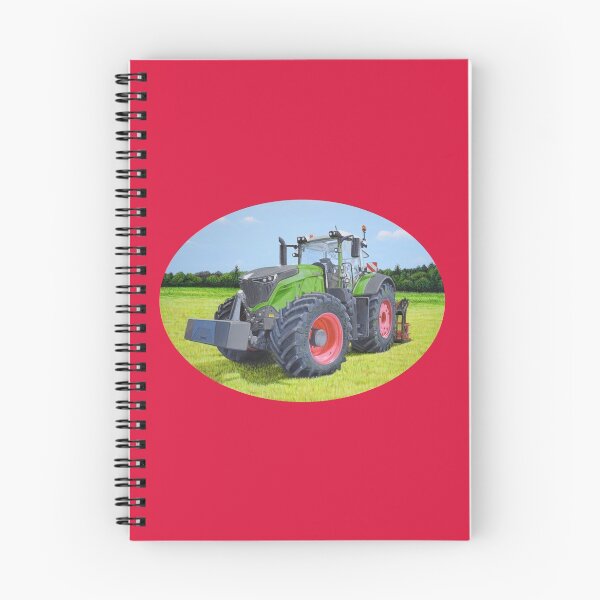 Item preview, Green Tractor in Field (red) designed and sold by SandraWarmerdam.