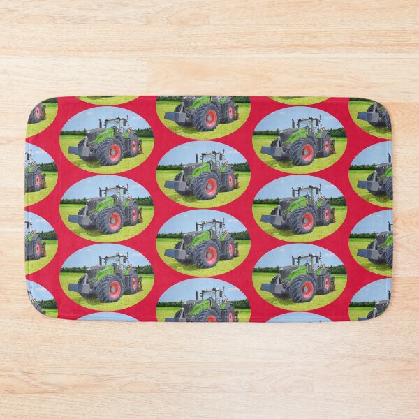Item preview, Green Tractor in Field (red) designed and sold by SandraWarmerdam.