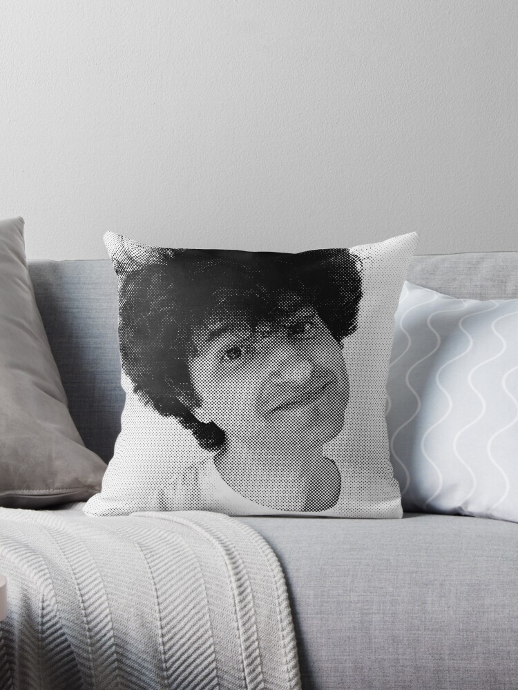 Benjamin Wadsworth Black & White Painting Throw Pillow by