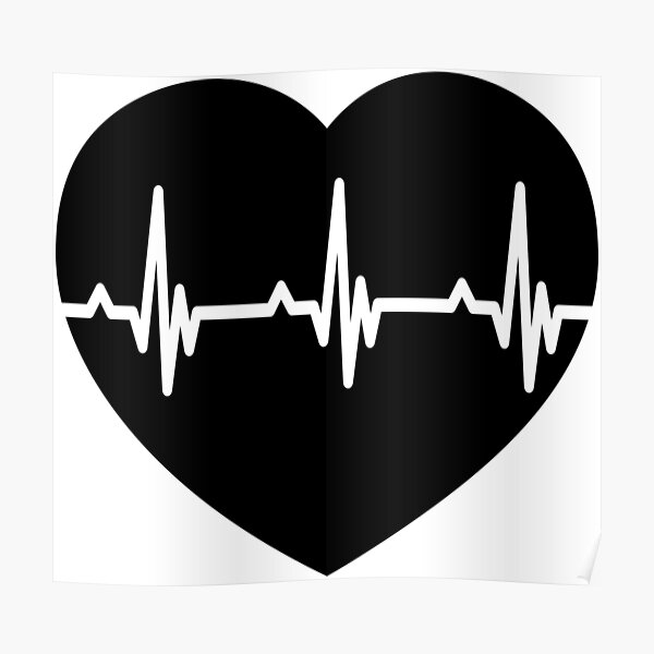 Heartbeat Svg Posters Redbubble