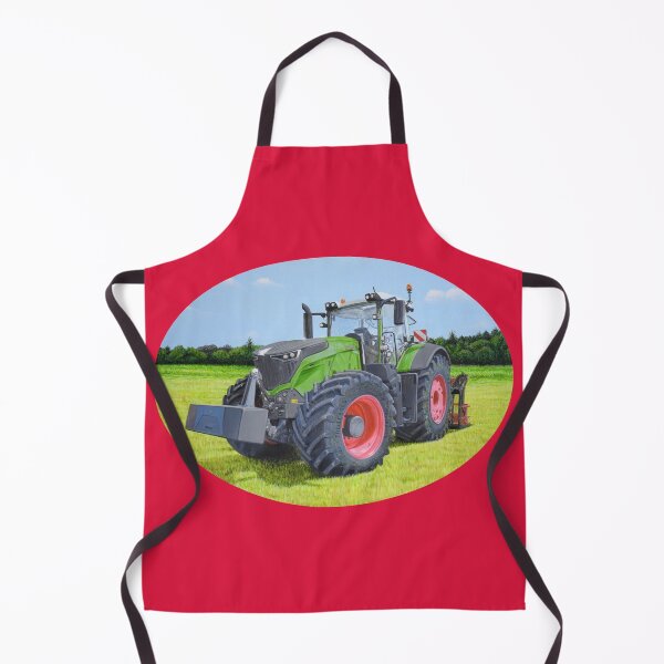 Item preview, Green Tractor in Field (red) designed and sold by SandraWarmerdam.