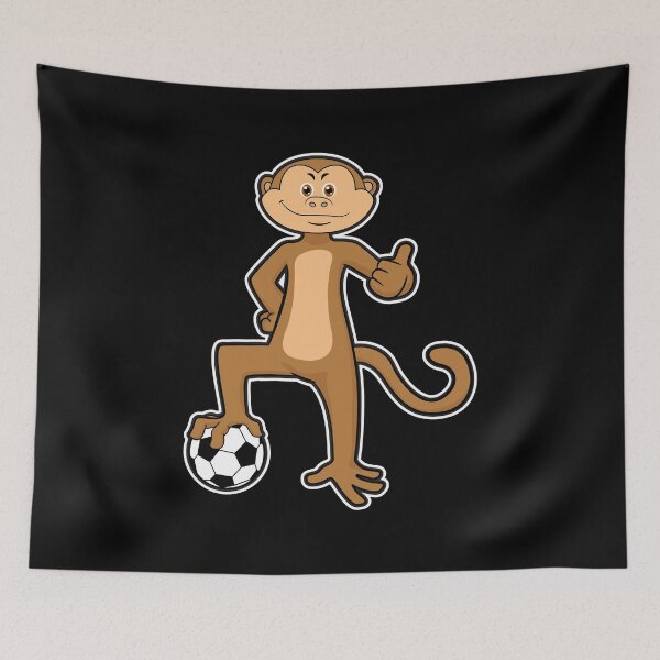Item preview, Monkey at Sports with Soccer ball designed and sold by Snabdesign84.