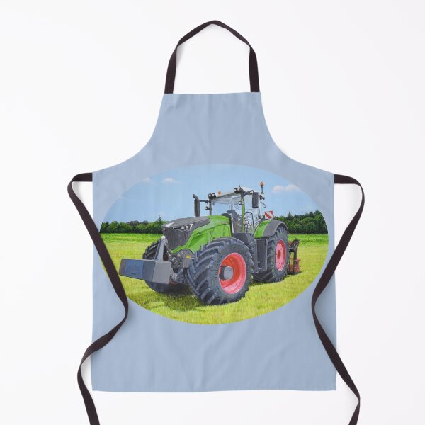Item preview, Green Tractor in Field (blue) designed and sold by SandraWarmerdam.