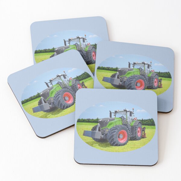 Item preview, Green Tractor in Field (blue) designed and sold by SandraWarmerdam.