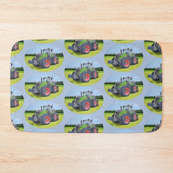 Item preview, Green Tractor in Field (blue) designed and sold by SandraWarmerdam.