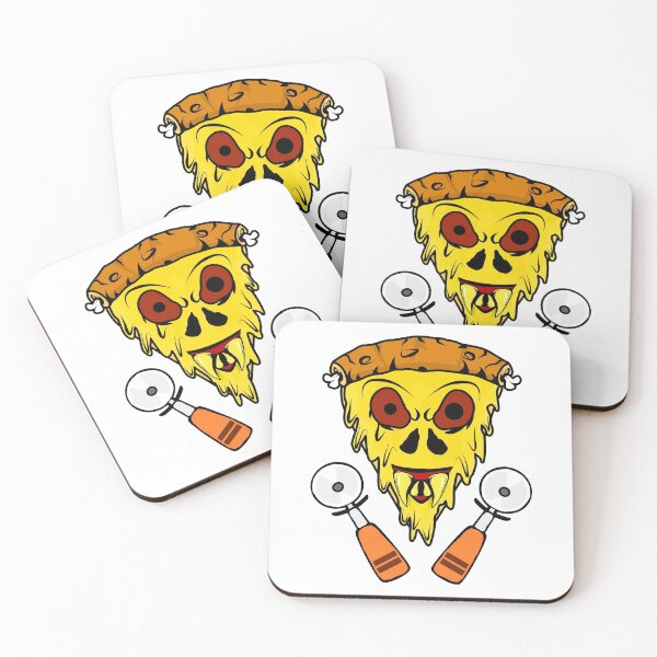 Item preview, Scary Cheesy Pizza Slice With Pizza Cutter designed and sold by vineeth.