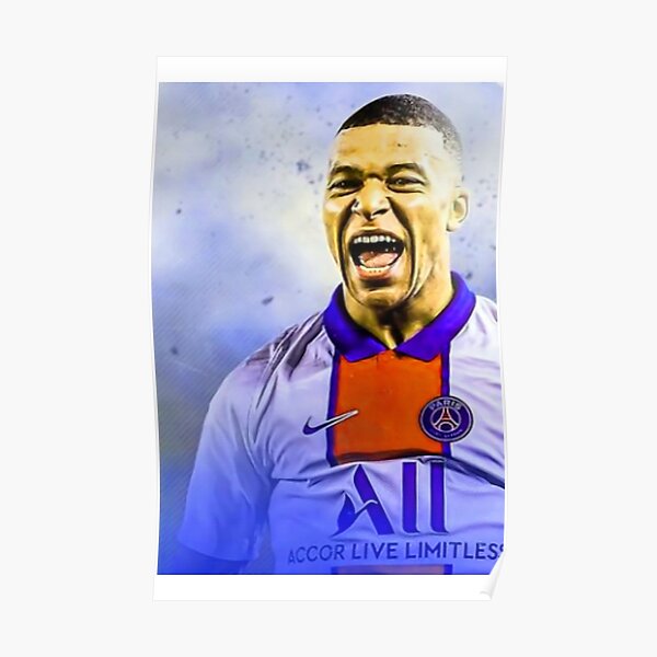 Bestes Stürmer-Fußball-Poster bappe Paris Kunst-Wand-Druck Frankreich | Mbappe-Geschenk Poster