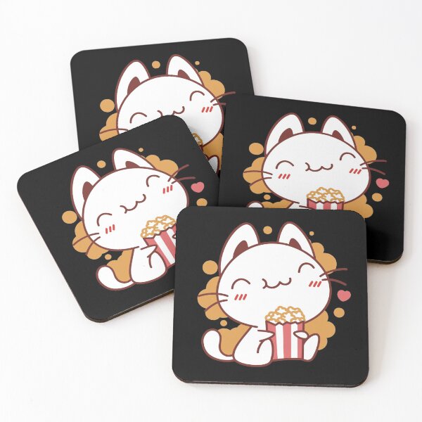 Aperçu de l'œuvre Pop-corn chat kawaii - pop-corn créée et vendue par VintagePrada.