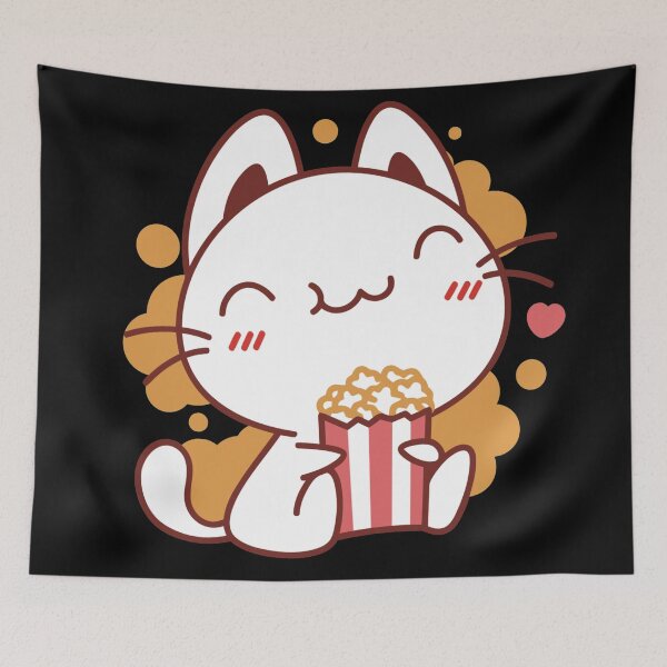 Aperçu de l'œuvre Pop-corn chat kawaii - pop-corn créée et vendue par VintagePrada.
