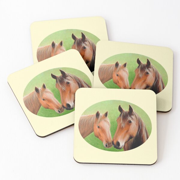 Item preview, Chestnut Horses (yellow) designed and sold by SandraWarmerdam.
