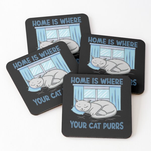 Item preview, Home Is Where Your Cat Purrs Purr Kitty Cute Cat Lover  designed and sold by RJ-Art.