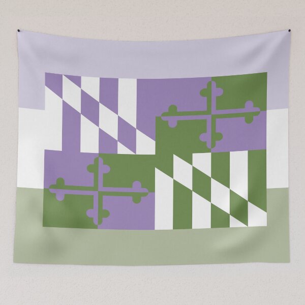 Item preview, Gender Queer Pride Maryland State Flag designed and sold by FrolicDesigns.
