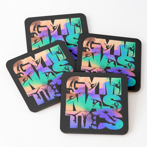 Item preview, Gymnastics - Gymnast Silhouettes And Hippie Retro Text designed and sold by Chubuter.
