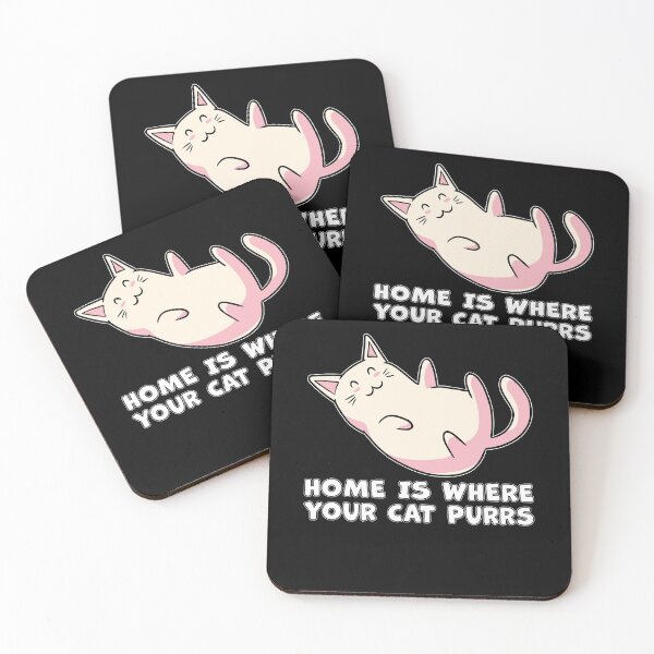 Item preview, Home Is Where Your Cat Purrs Purr Kitty Cute Cat Lover Anime designed and sold by RJ-Art.