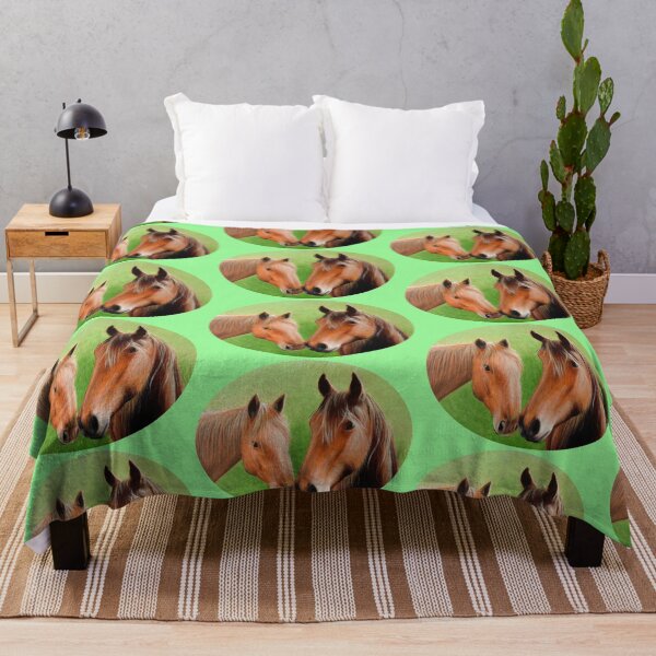 Item preview, Chestnut Horses (green) designed and sold by SandraWarmerdam.