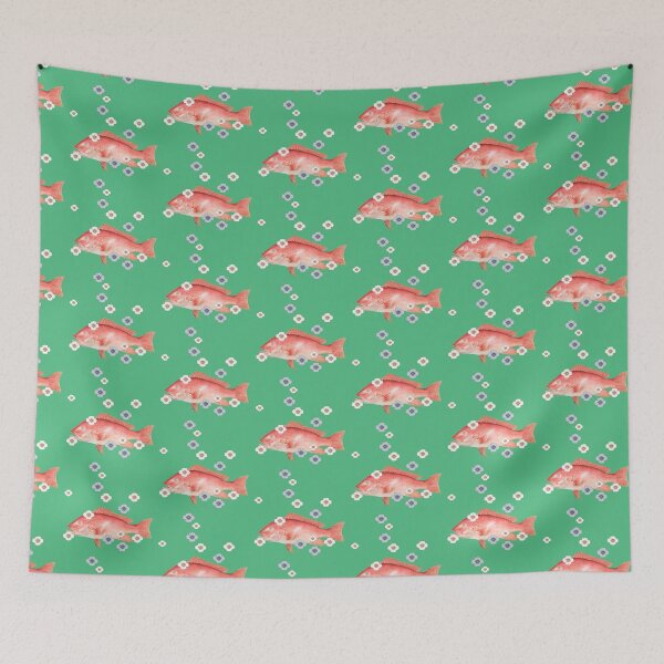 Item preview, Floral Fish designed and sold by redstitchlab.