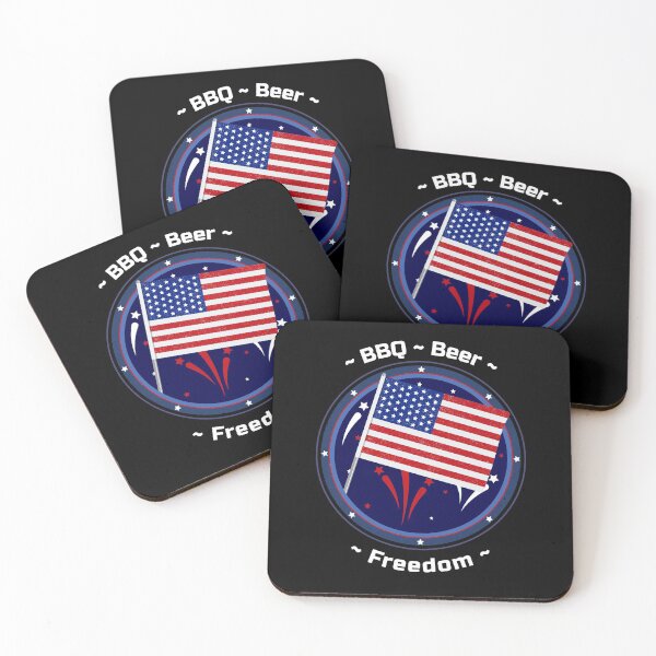 Item preview, BBQ - Beer - Freedom - American Flag designed and sold by HolidayTees.