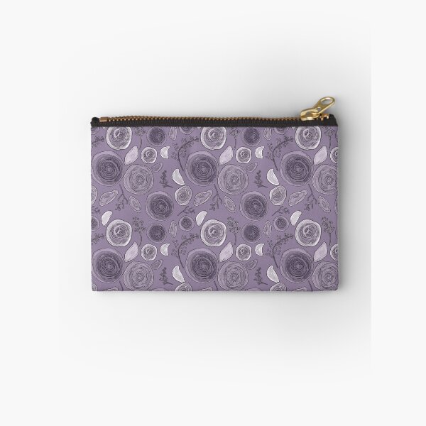Item preview, Floral pattern, drawing, dark and light roses on a lilac background. designed and sold by UVI-CA.