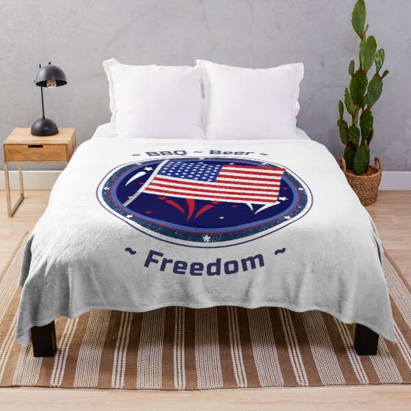 Item preview, BBQ - Beer - Freedom - American Flag designed and sold by HolidayTees.
