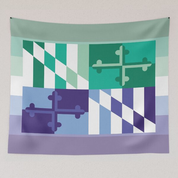 Item preview, MLM Gay Pride Maryland State Flag designed and sold by FrolicDesigns.