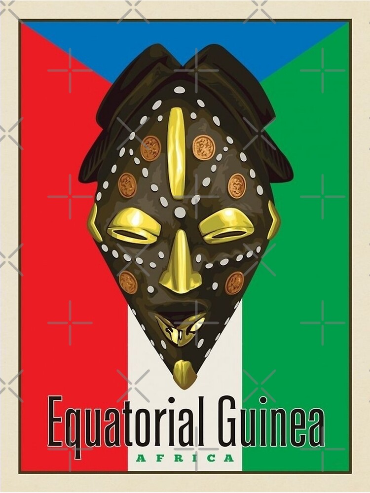 Disover Mask Three Equatorial Guinea Premium Matte Vertical Poster