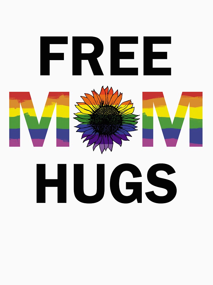 Discover Gay Pride Free Mom Hugs Sunflower LGBT T-Shirt