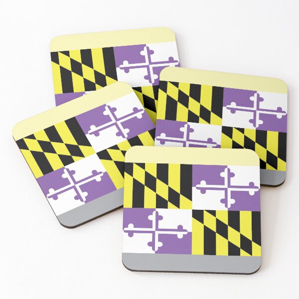Item preview, Nonbinary Pride Maryland State Flag designed and sold by FrolicDesigns.
