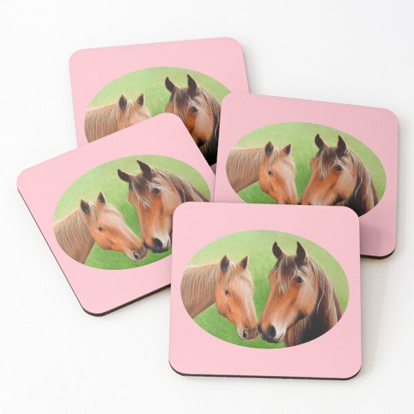 Item preview, Chestnut Horses (pink) designed and sold by SandraWarmerdam.
