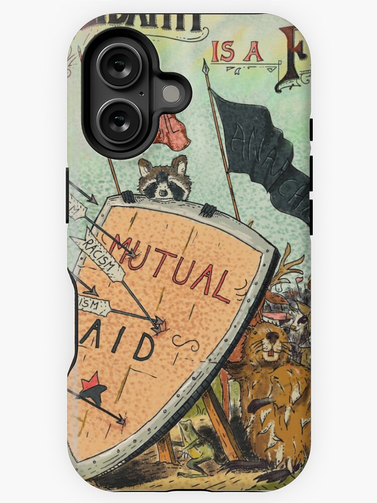 Thumbnail 1 von 4, iPhone-Hülle, Solidarität ist ein Kampf – Gegenseitige Hilfe und Anarchie designt und verkauft von EchoppeDeLoki.
