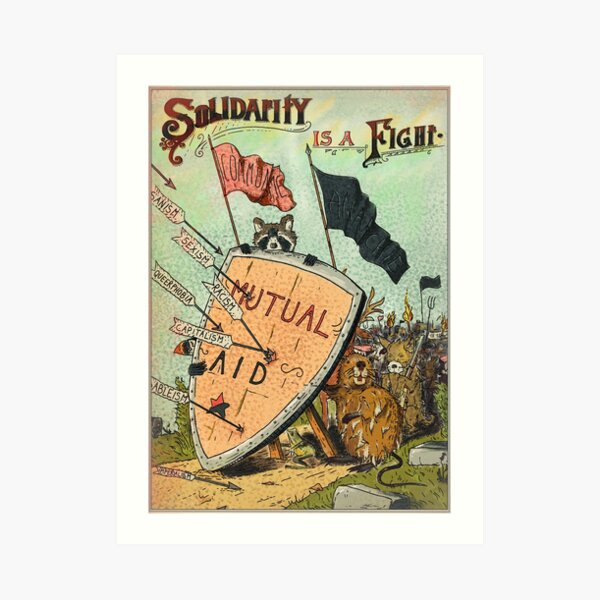 Solidarity is a Fight – Mutual Aid & Anarchy Art Print