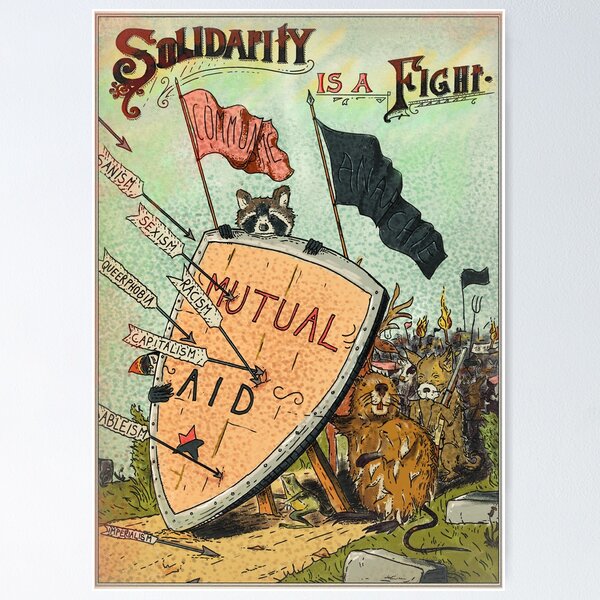 Item preview, Solidarity is a Fight – Mutual Aid & Anarchy designed and sold by Loki Propagandart.