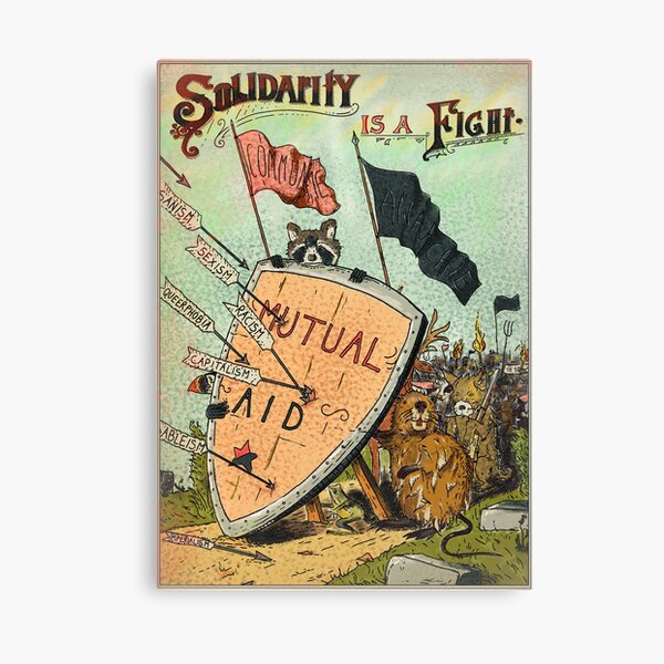 Solidarity is a Fight – Mutual Aid & Anarchy Canvas Print